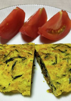 大豆とひじき煮入りオムレツ(卵焼き)-レシピのメイン写真