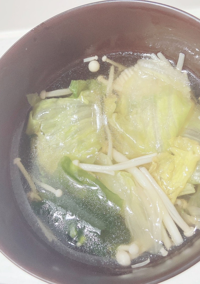 レタスとエノキのスープ-レシピのメイン写真
