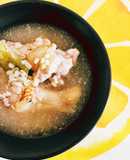 もち麦で簡単参鶏湯(無水鍋QC使用)