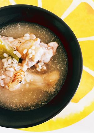 もち麦で簡単参鶏湯(無水鍋QC使用)-レシピのメイン写真