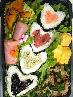 簡単ハートの愛情おにぎり弁当-レシピのメイン写真