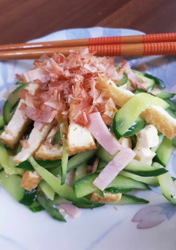 厚揚げとキュウリの簡単塩炒め-レシピのメイン写真