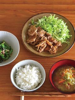 減塩ポイントを詰め込んだ豚の生姜焼き定食-レシピのメイン写真
