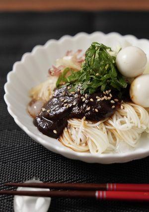 レンジで茹でる。酢味噌素麺-レシピのメイン写真