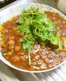 市販ルーでチキンとひよこ豆の印度カレー？