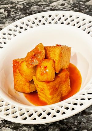 笠原さんの厚揚げとカクテキの超簡単時短煮-レシピのメイン写真