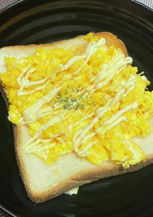 忙しい朝に♪簡単卵マヨトースト6/26-レシピのメイン写真