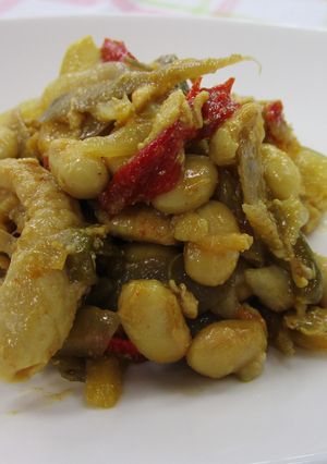 大豆と鶏肉とごぼうの甘辛カレー炒め-レシピのメイン写真