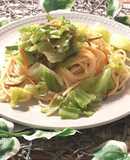 春きゃべつとほたるいか舞昆パスタ