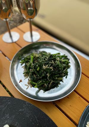 春菊としらすのアジアン風炒め-レシピのメイン写真