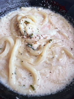 粉末パスタソースでクリームたらこうどん -レシピのメイン写真