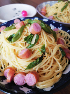 家庭菜園 大概あるものでパスタ-レシピのメイン写真