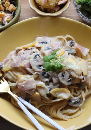 コーンクリームパスタ-レシピのメイン写真