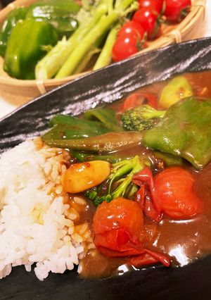 夏野菜簡単ニンニクカレー-レシピのメイン写真