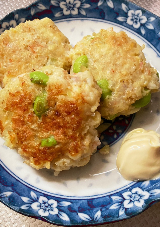 エビと枝豆と玉ねぎのはんぺん焼き-レシピのメイン写真
