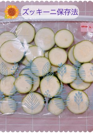 ♢♧ズッキーニ保存法♧♢-レシピのメイン写真