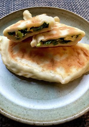 大きいニラたま餃子　自家製生地-レシピのメイン写真