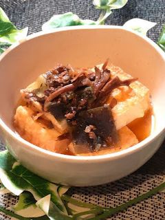 厚揚げ牛そぼろ舞昆炊き-レシピのメイン写真