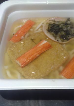 レンチンでお手軽うどんV29刻みすぐき-レシピのメイン写真