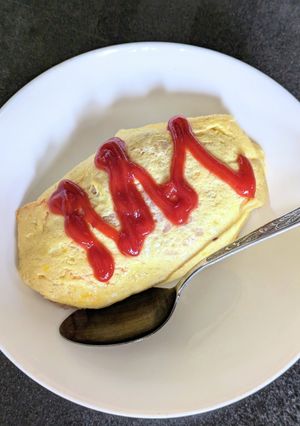 レンジで簡単　卵1個のオムライス-レシピのメイン写真