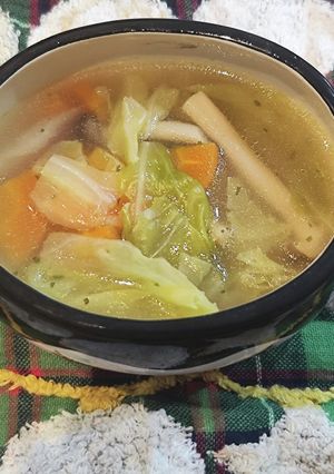 キャベツ他野菜のバタースープ-レシピのメイン写真