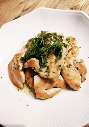 ささみ肉の梅肉たれ〜-レシピのメイン写真