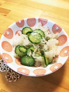 給食の「きゅうりのごま酢あえ」♡きくらげ-レシピのメイン写真