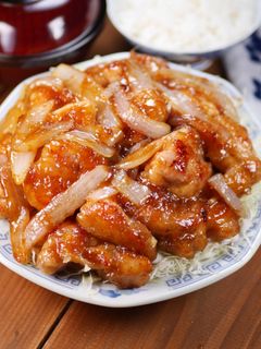 行列のできる☆鶏のとろとろ生姜焼き定食-レシピのメイン写真