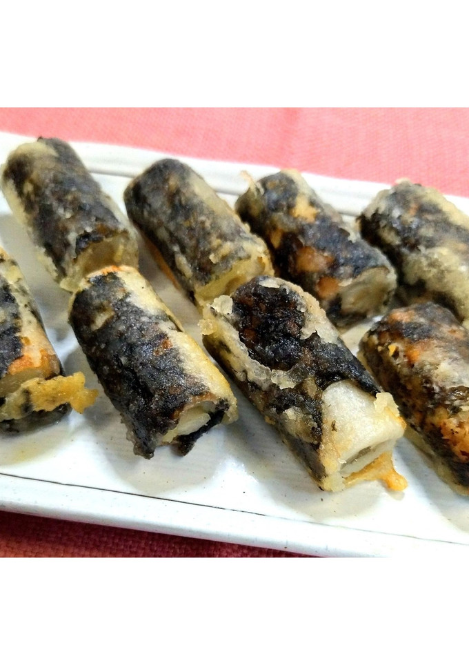 ごぼうちくわの韓国海苔巻き揚げ★動画あり-レシピのメイン写真