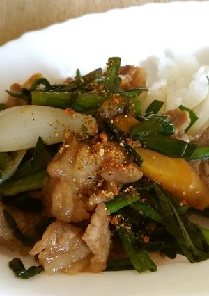 たっぷりニラと牛肉の炒め物-レシピのメイン写真