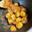 新じゃがの味噌がらめ