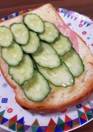 キュウリがいっぱい☆ハムチートースト1-レシピのメイン写真