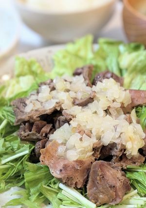 砂肝の玉ねぎ塩レモンだれ-レシピのメイン写真