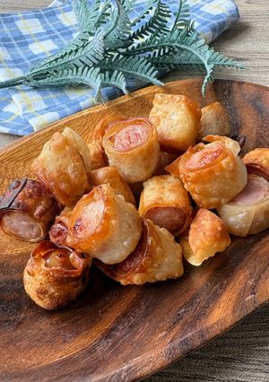 つまみにおやつに!パリパリソーセージ餃子-レシピのメイン写真