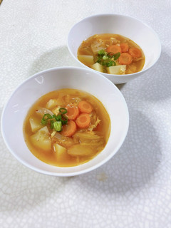 残り野菜でキムチスープ-レシピのメイン写真