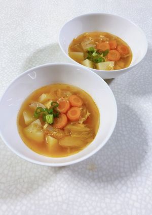 残り野菜でキムチスープ-レシピのメイン写真