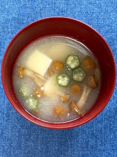 【腸活みそ汁】オクラとなめこのみそ汁-レシピのメイン写真