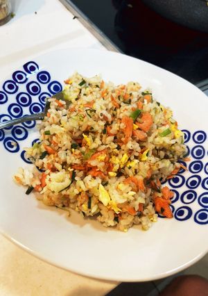 今日の鮭チャーハン-レシピのメイン写真