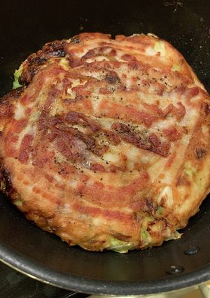 簡単　自分で小麦粉からつくるお好み焼き-レシピのメイン写真