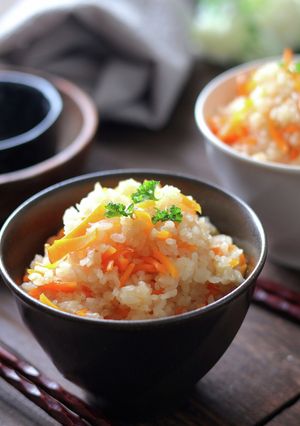 子供に野菜食べさせたい！人参飯♪炊き込み-レシピのメイン写真
