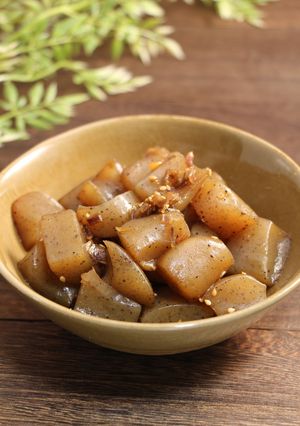 簡単！こんにゃくの甘辛煮　みょうが風味-レシピのメイン写真