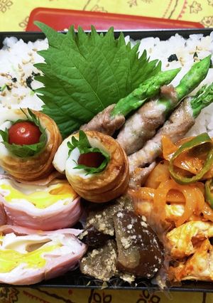 6/29ﾖｯﾁｬﾝ☆アスパラ肉巻き弁当-レシピのメイン写真