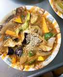 レンジ根菜茄子簡単レモン香港風甘酢酢豚