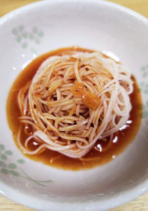 トマトジュースで簡単！トマトつゆそうめん-レシピのメイン写真