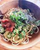 さっぱり梅しそ納豆 冷製パスタ