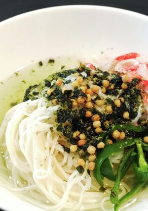 超手間抜き!お茶漬け海苔そうめん-レシピのメイン写真