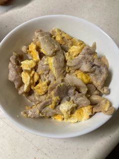 豚こま肉卵炒め-レシピのメイン写真