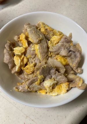 豚こま肉卵炒め-レシピのメイン写真