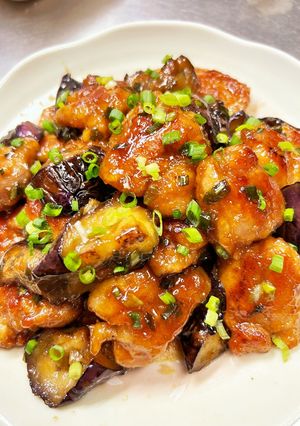 鶏肉と茄子の甘酢ダレ。-レシピのメイン写真
