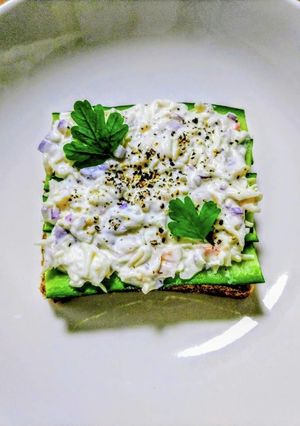 カニ缶でオープンサンド-レシピのメイン写真